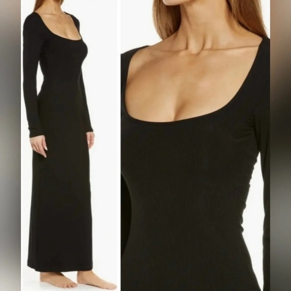 Skims Soft Lounge Long Sleeve Maxi Dress Ribbed Onyx
Size Small - Picture 3 of 14